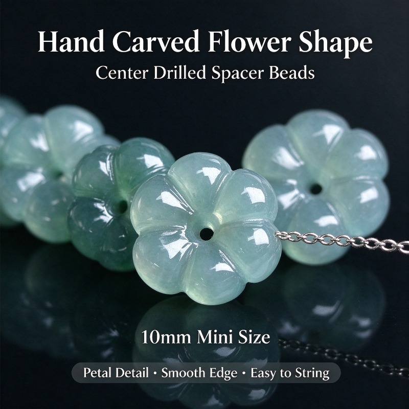 Beading - 10 шт. ручной работы, натуральный бирманский