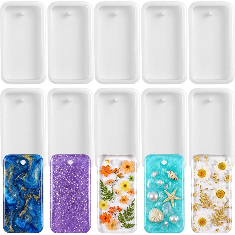 Silicone Epoxy Resin Molds Set - 10 форм для литья бижутерии из