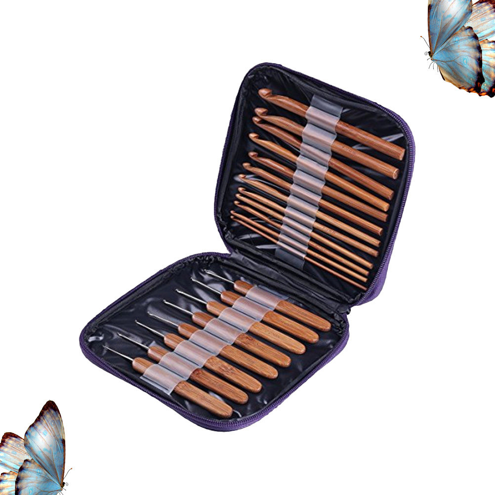 1 комплект бамбуковых крючков  – обзор и цена Wooden Crochet Hooks Ergonomic Handle