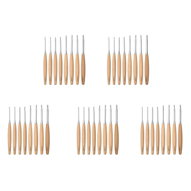 M12K – набор из 40 деревянных  – обзор и цена Wooden Crochet Hooks Ergonomic Handle